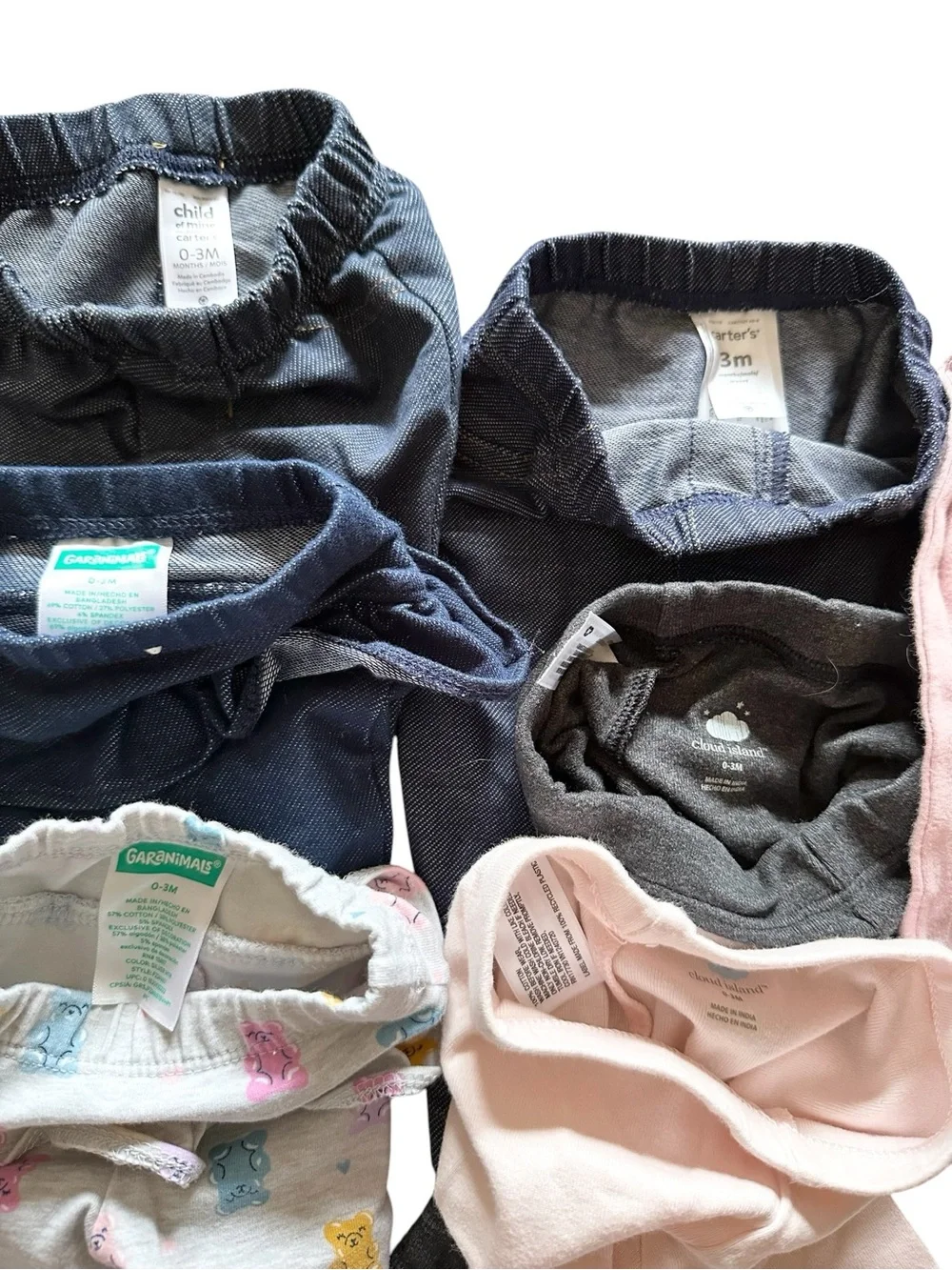 Baby girl lot of 15 infant long pants in various brandsSize: 0-3 months (3m)